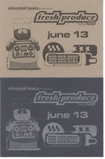 Fresh Produce Tour 98 flyer, Tucson, June 13, 1998 (year estimated)