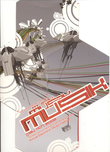 Musik Annual Electronic Music Festival flyer, Tucson, May 11, 2002