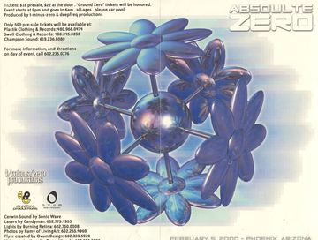 Absolute Zero flyer, Phoenix, February 5, 2000