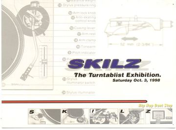 SKILZ The Turntablist Exhibition flyer, Tucson, October 3, 1998