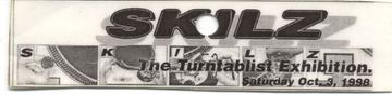 SKILZ The Turntablist Exhibition flyer, Tucson, October 3, 1998
