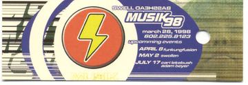 Musik 98 flyer, Tucson, March 28, 1998