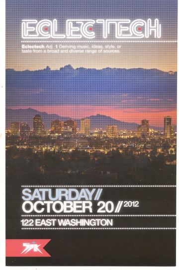 Eclectech flyer, 122 East Washington, Tucson, October 20, 2012
