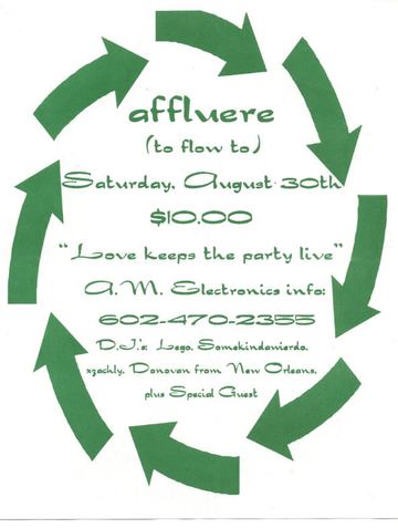affluere flyer, Tucson, August 30, 1997 (best guess)