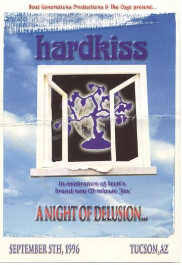 hardkiss: A Night of Delusion flyer, Tucson, September 5, 1996