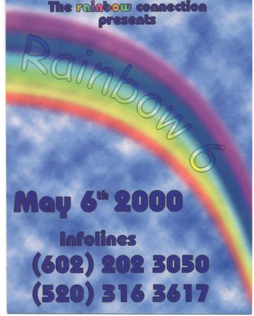 Rainbow 6 flyer, Tucson, May 6, 2000