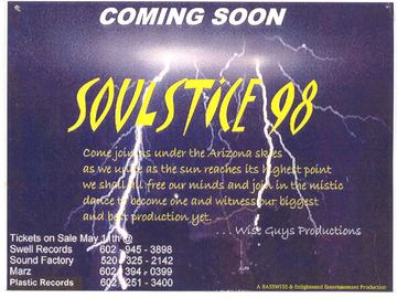 Soulstice 98 flyer, Tucson, May 11, 1999 (year estimated)