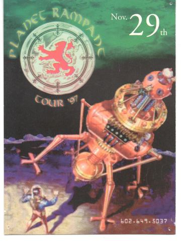 Planet Rampage flyer, Tucson, November 29, 1997