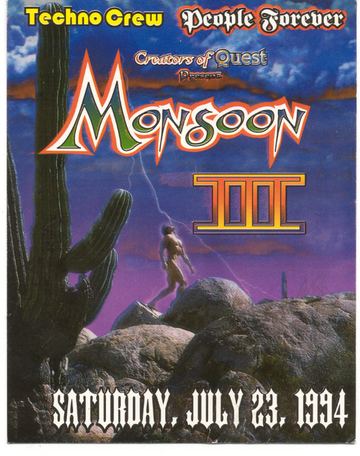 Monsoon III flyer, Tucson, July 23, 1994