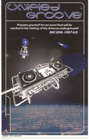 Unified Groove flyer, Phoenix, December 20, 1997
