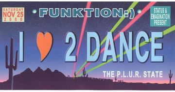FUNKTION:) I 2 Dance flyer, Tucson, November 25, 2000