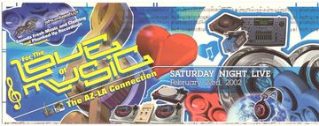 For The Love Of Music flyer, Tucson, February 23, 2002