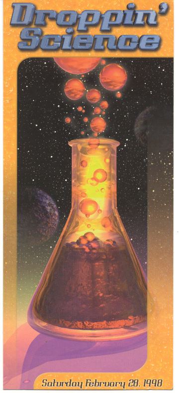 Droppin' Science flyer, Tucson, February 28, 1998