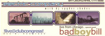 Electric Company with DJ Spyder Rhodes flyer, Dub Congress, Tucson, April 4, 1998