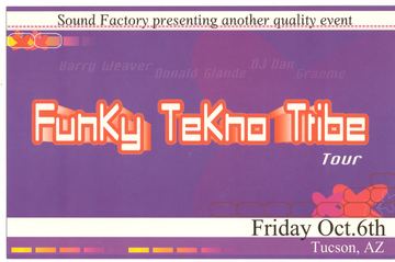 Funky Tekno Tribe Tour flyer, Tucson, October 6, 2000 (best guess)