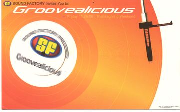 Groovealicious flyer, Sound Factory, Tucson, November 24, 2000