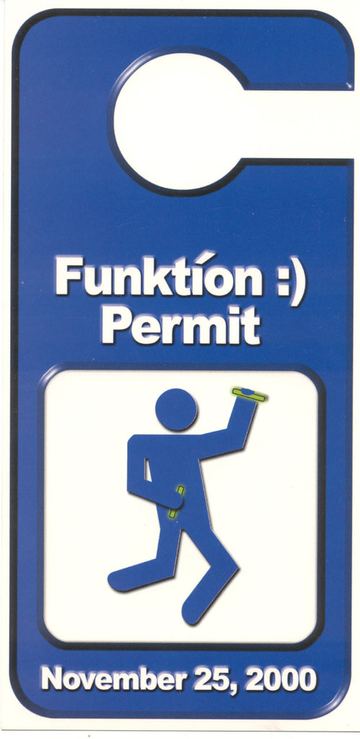 Funktion :) Permit flyer, Tucson, November 25, 2000