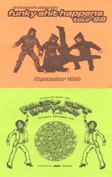Dr Freecloud's Mixing Lab's Funky Shit Happens Tour 98 flyer, Tucson, September 19, 1998 (best guess)