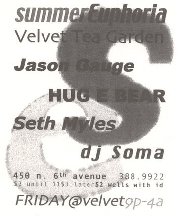 summerEuphoria flyer, Velvet Tea Garden, Tucson, Date unknown