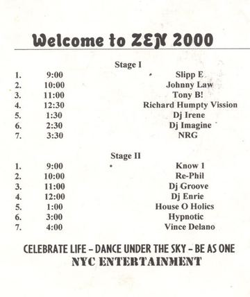 Zen 2000 flyer, Tucson, 2000