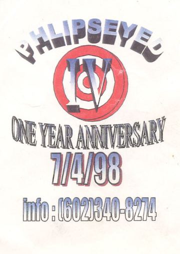 Philipseyed One Year Anniversary flyer, Tucson, July 4, 1998