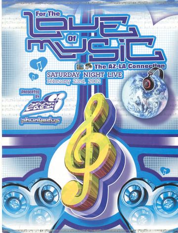 For the Love of Music flyer, Tucson, February 23, 2002
