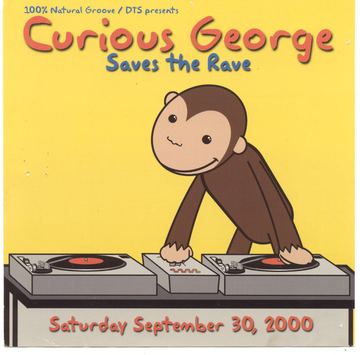 Curious George Saves the Rave flyer, Tucson, September 30, 2000