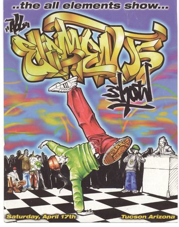 The All Elements Show flyer, Tucson, April 17, 1999 (best guess)