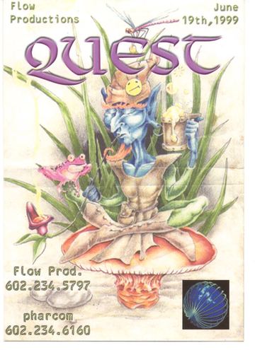Quest flyer, Flow Productions, Tucson, June 19, 1999