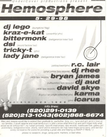 Hemosphere flyer, Arizona, May 29, 1998