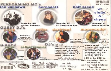 Hip Hop flyer, The Nile Theatre, Mesa, Date unknown