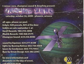 Ground Zero flyer, Phoenix, October 16, 1999
