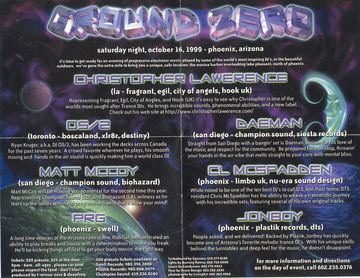 Ground Zero flyer, Marina harbor overlooking Lake Pleasant, Phoenix, October 16, 1999