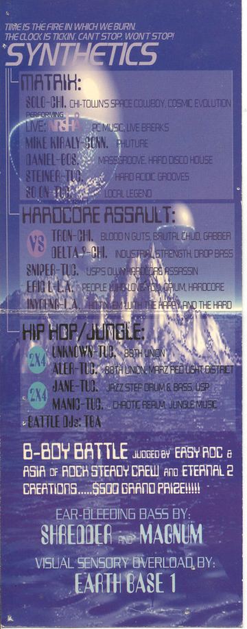Synthetics flyer, Arizona, c. 1997