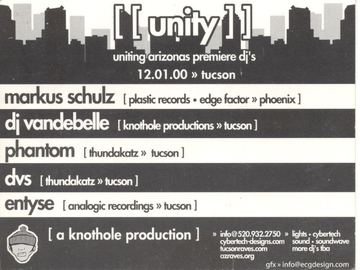 [[unity]] flyer, Tucson, December 1, 2000