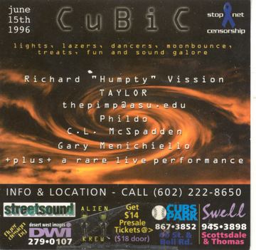 CuBiC flyer, Cubs Park, Arizona, June 15, 1996
