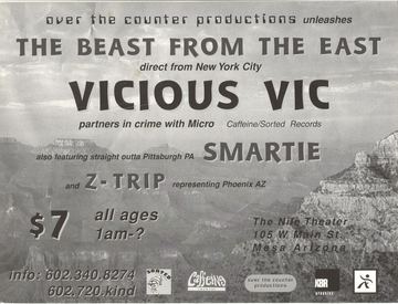 The Beast From the East flyer, The Nile Theater, 105 W Main St., Mesa, c. 1997