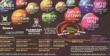 Liquid Carma flyer, The Experiment, Arizona, November, year unknown