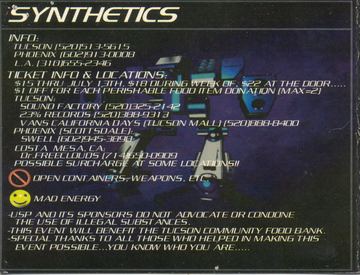 Synthetics flyer, Arizona, c. 1997