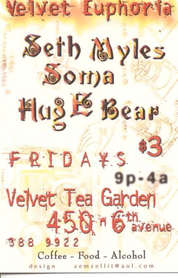 Velvet Euphoria flyer, Velvet Tea Garden, Arizona, Date unknown