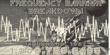 Frequency Barrier Breakdown flyer, Arizona, January 18, 1997