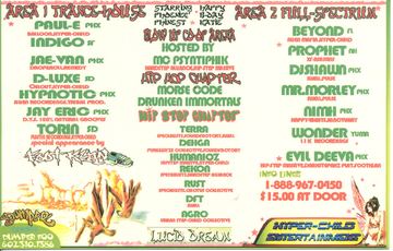 Area 1 Trance-House / Area 2 Full-Spectrum flyer, Arizona, Date unknown