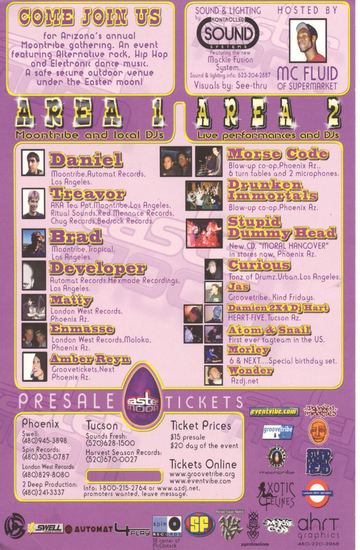 Moontribe gathering flyer, Arizona, Date unknown