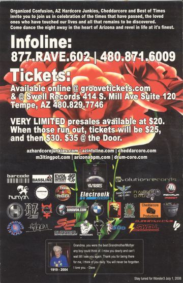 Wonder3 flyer, Arizona, July 1, 2006