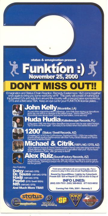 Funktion :) flyer, Arizona, November 25, 2000