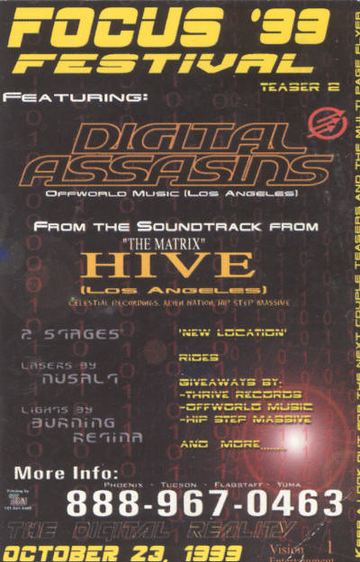 Focus '99 Festival flyer, Arizona, October 23, 1999