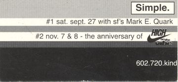 Simple. flyer, Arizona, September 27, 1997 (best guess)