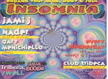 Insomnia flyer, Club Tribeca, Scottsdale, c. 1997