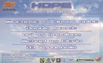 HOPE flyer, Tucson, July 20, 2001