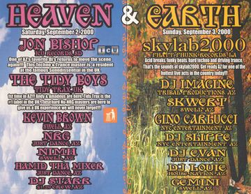Heaven & Earth flyer, Arizona, September 2, 2000